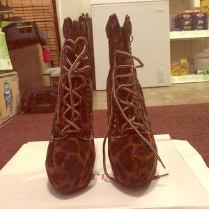 Lace up booties